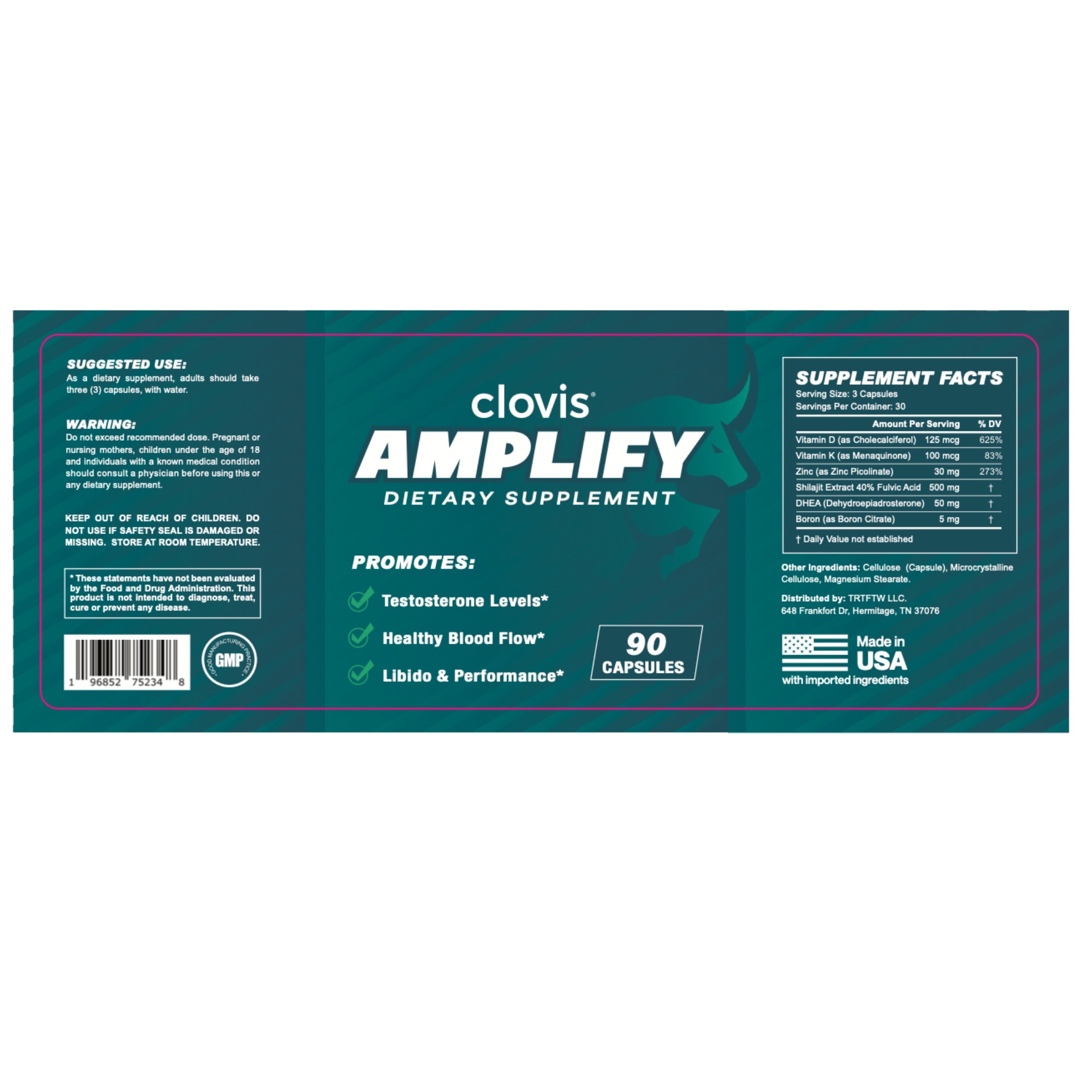 Amplify Shilajit - Natural Metabolism Support - Clovis