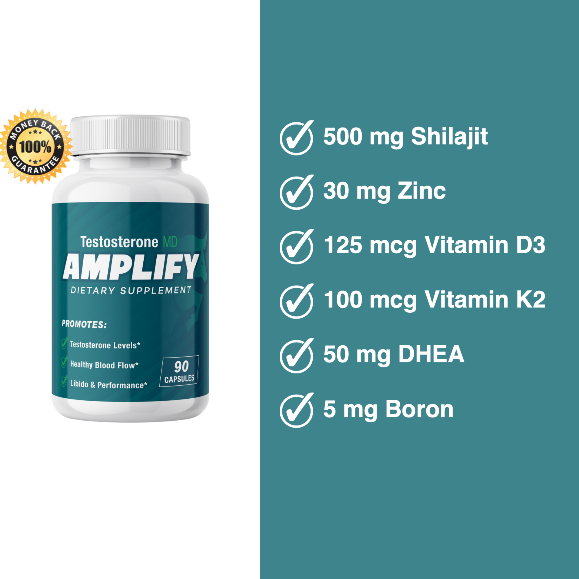 Amplify Shilajit - Natural Metabolism Support - Clovis
