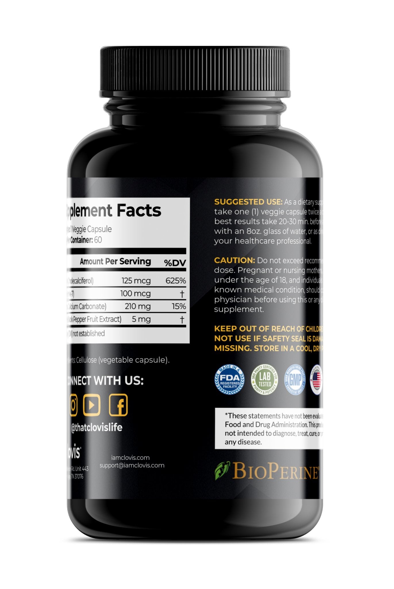 Daily D3 + K2 Capsules - Clovis