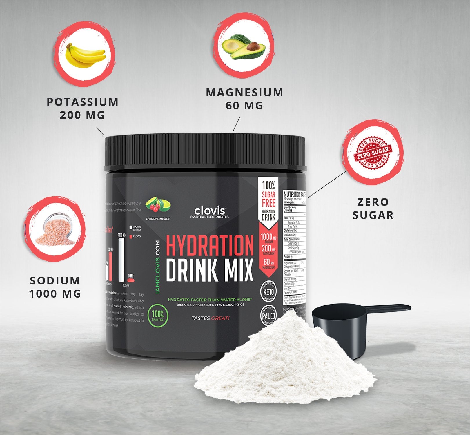 Essential Electrolytes Hydration Drink Mix - Clovis