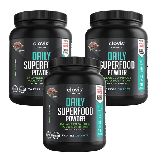 3 Bottles - Complete Daily Superfood Powder - Clovis