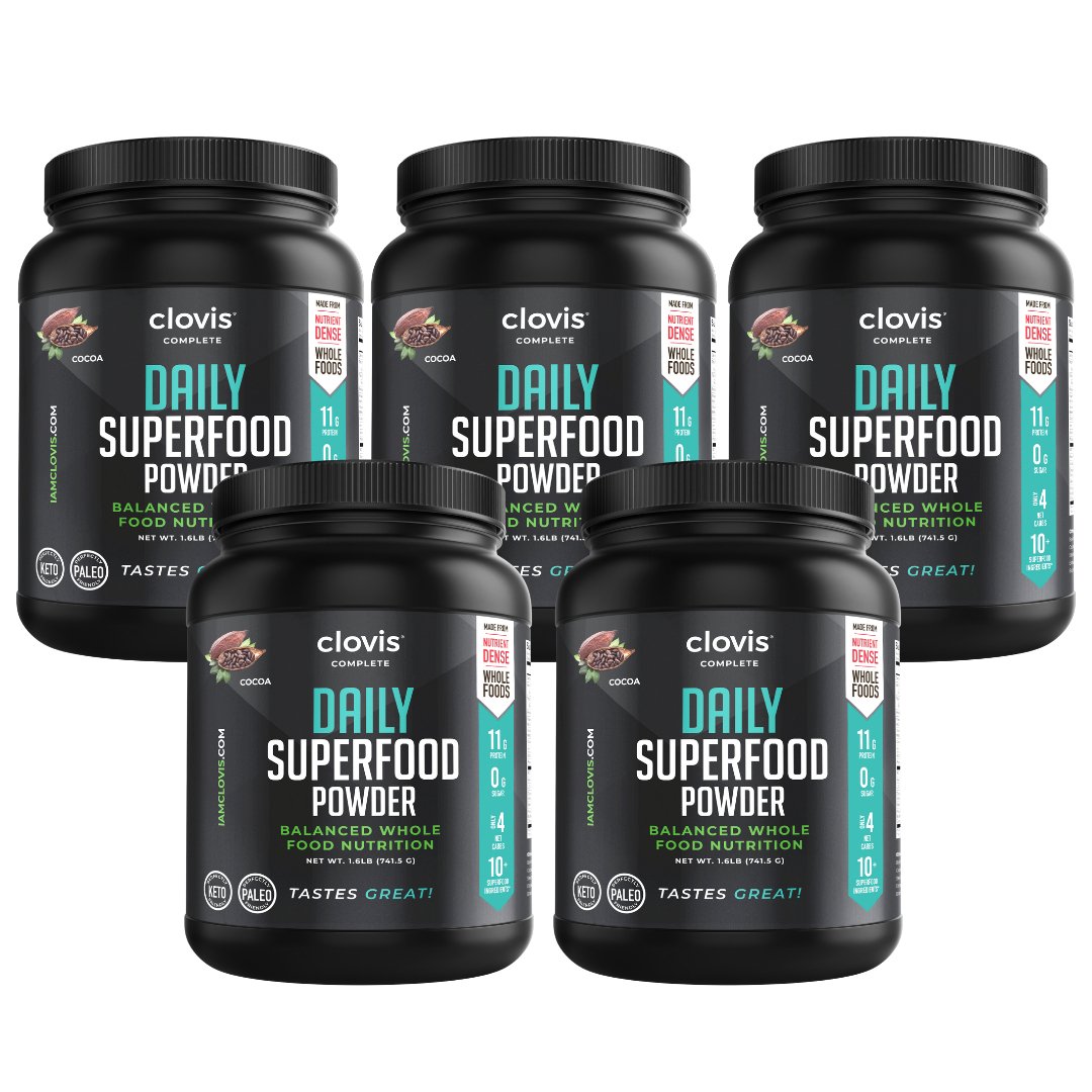 5 Bottles - Complete Daily Superfood Powder - Clovis